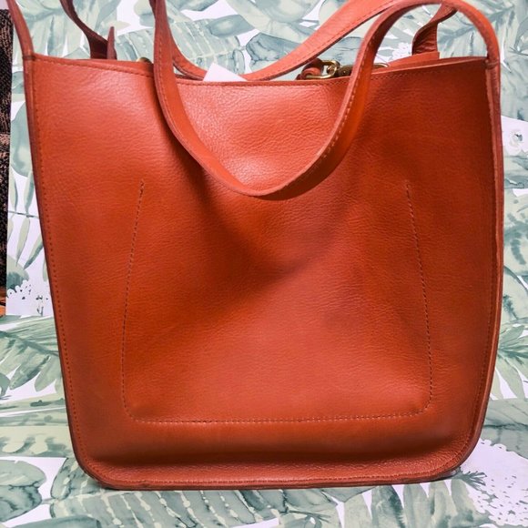 Madewell The Sydney Tote AI575 Burnished Caramel Brown Bag Purse Leather NEW - Picture 6 of 9